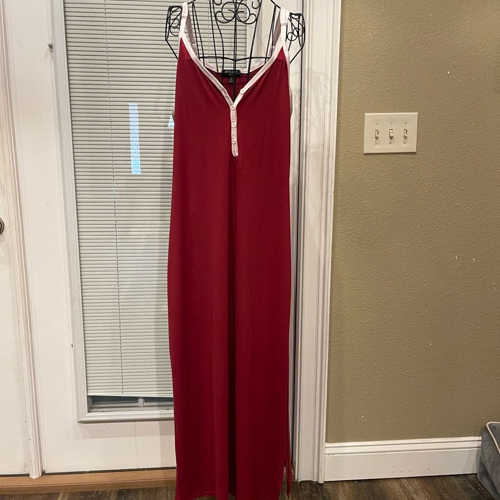 Rouge Helium Red Dress with White Accents